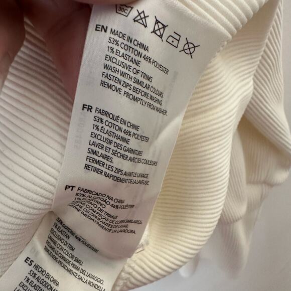 Varley Women's Vine Half Zip in Ottoman (Cream) Funnel Neck with Zipper Small - Picture 5 of 5